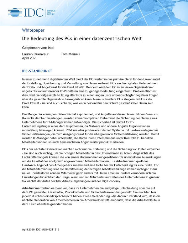 Die Bedeutung des PCs