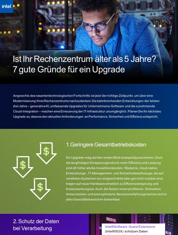 Infografik: modernes Rechenzentrum